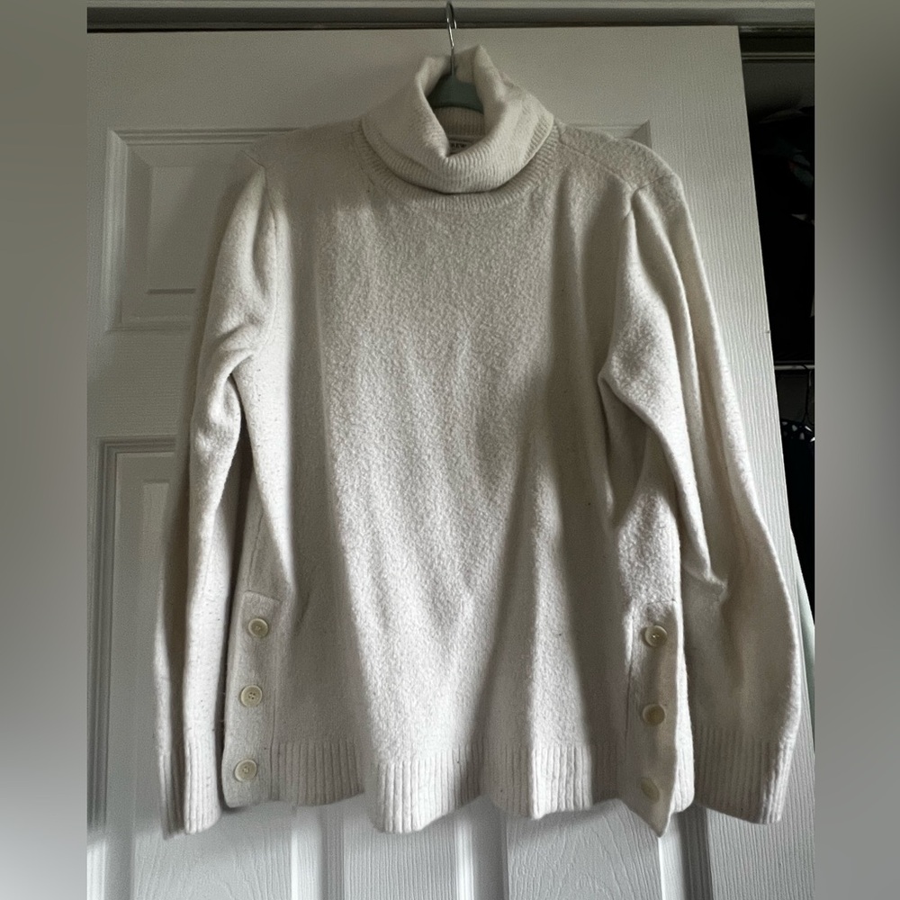 White J Crew Turtleneck Sweater